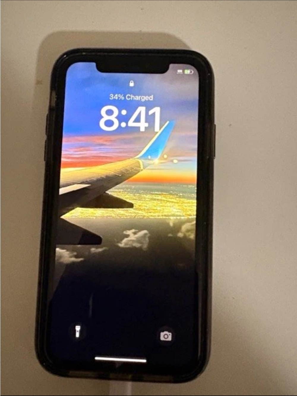 Apple iPhone 11 unlocked with Black sparkly case